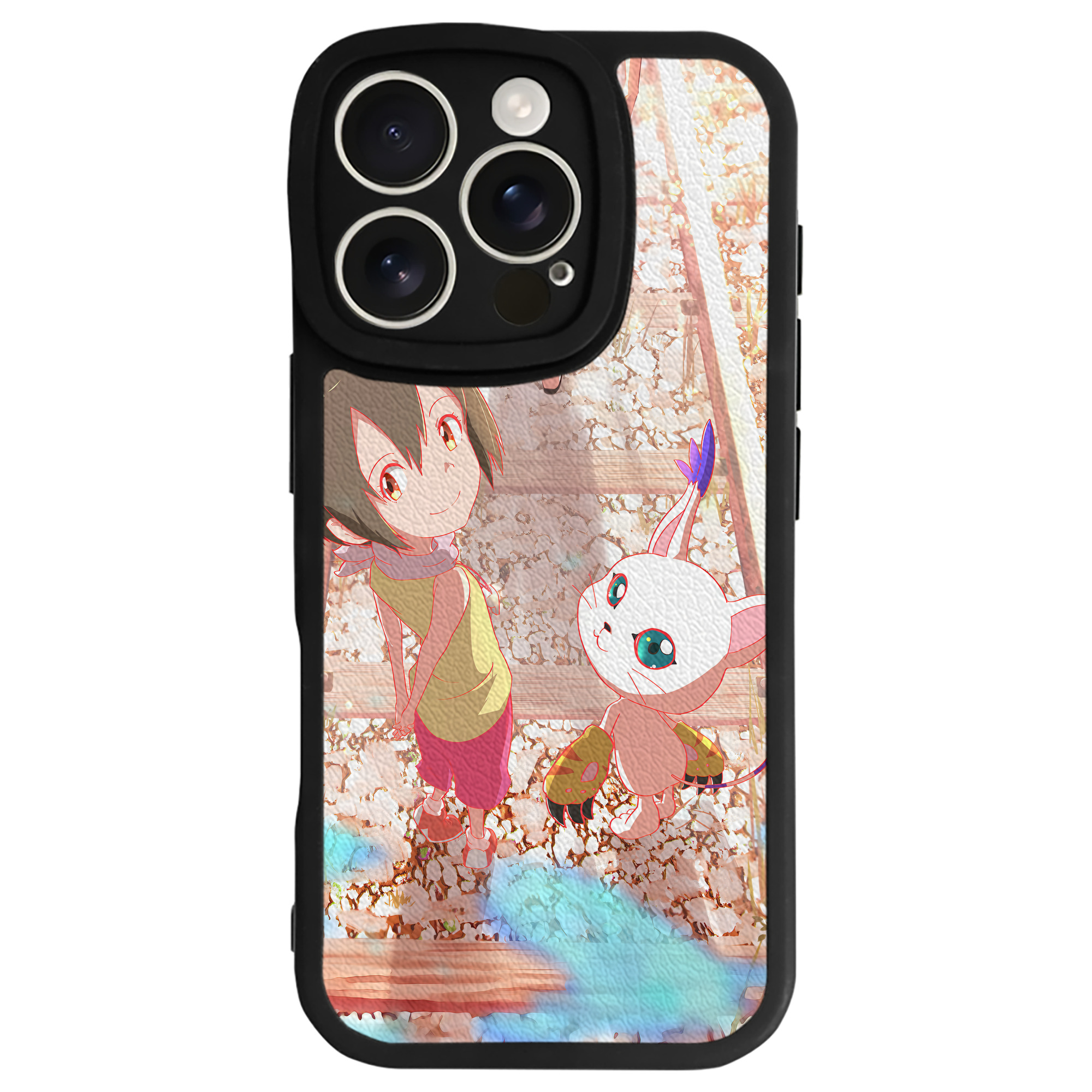 （画像用） Digimon デジタルモンスター/デジモン 【iPhone 16シリーズ対応】シリコンスマホケース（レザー調） 材質：シリコン